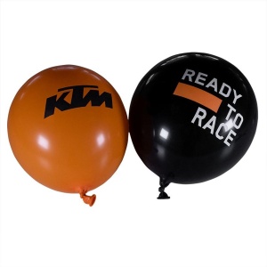 100 globos KTM naranjas y negros