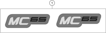 Despiece original completo de Kit gráficos del modelo de GASGAS MC 65 del año 2024