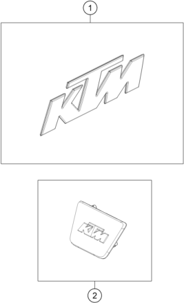 Despiece original completo de Kit gráficos del modelo de KTM 1390 SUPER DUKE R BLACK del año 2024