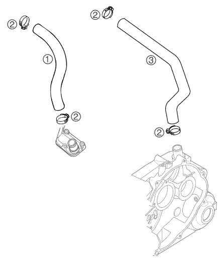Despiece original completo de Respiradero del motor del modelo de KTM 660 Rallye Factory Repl del año 2003