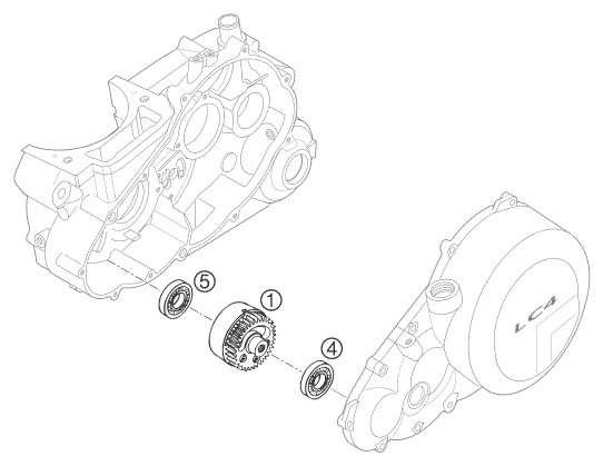 Despiece original completo de Eje de balance del modelo de KTM 660 SM Factory Replica del año 2002