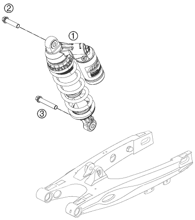 Despiece original completo de Amortiguador del modelo de KTM 85 SX 19 16 del año 2013