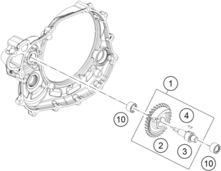 Despiece original completo de Eje de balance del modelo de KTM 450 SX-F del año 2015