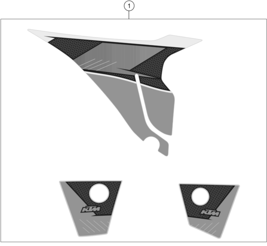 Despiece original completo de Kit gráficos del modelo de KTM 85 SX 17 14 del año 2015