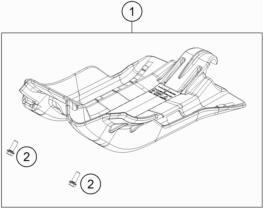 Despiece original completo de Cubre cárter del modelo de KTM 250 EXC SIX-DAYS del año 2017