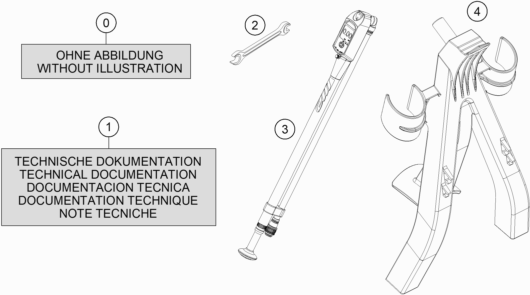 Despiece original completo de Paquete del modelo de KTM 450 SMR del año 2023