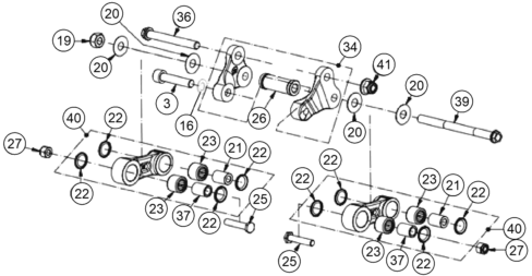 Despiece original completo de Articulación Pro Lever del modelo de GASGAS TXT RACING 280 del año 2021