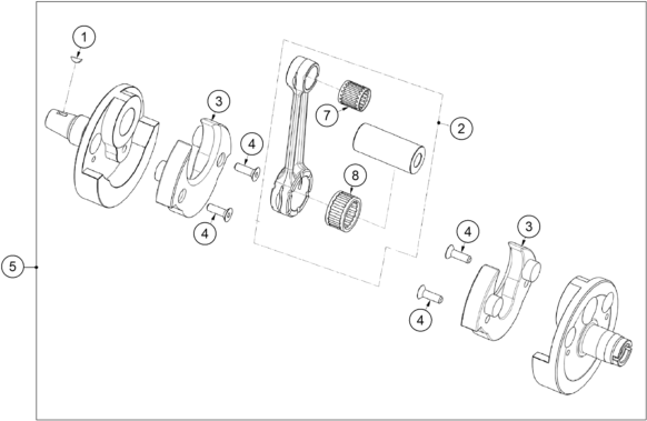 Despiece original completo de Cigüeñal, Pistón del modelo de GASGAS TXT RACING 250 del año 2020