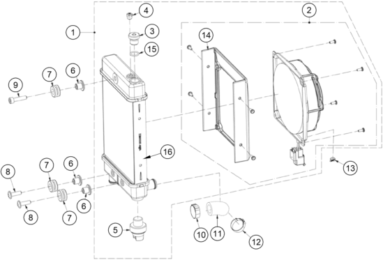 Despiece original completo de Sistema De Refrigeración del modelo de GASGAS TXT RACING 250 del año 2020