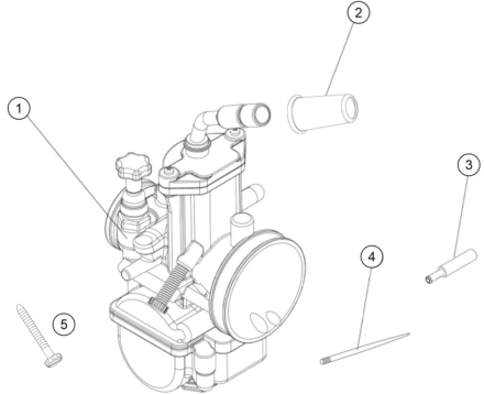 Despiece original completo de Carburador del modelo de GASGAS TXT GP 300 del año 2023