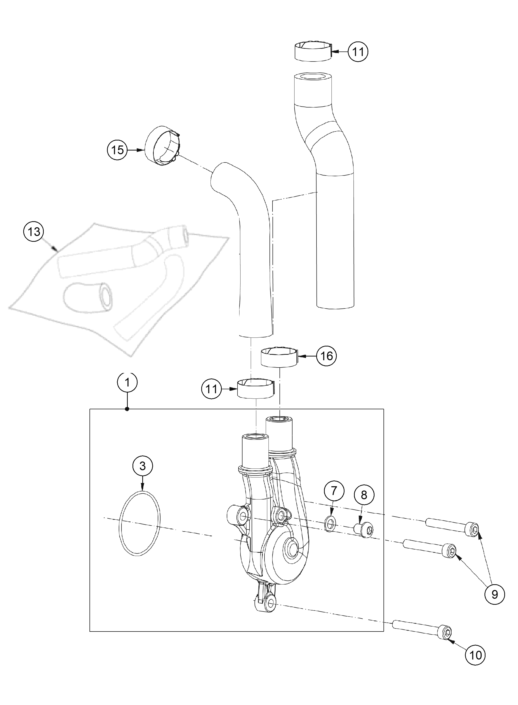 Despiece original completo de Bomba De Agua del modelo de GASGAS TXT GP 300 del año 2022