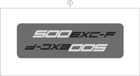 Despiece original completo de Kit gráficos del modelo de KTM 500 EXC-F del año 2025