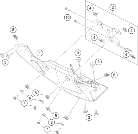 Despiece original completo de Cubre cárter del modelo de KTM 1390 SUPER ADVENTURE S EVO BLACK del año 2025